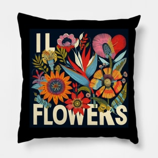 I LOVE FLOWERS FUNNY CUTE GIFT Pillow