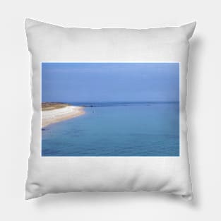 Sea and beach of Herm, Channel Islands Pillow