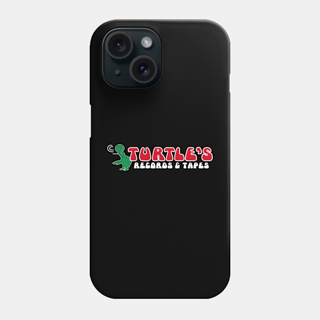 Turtle's Records & Tapes (White Text) Phone Case by RetroZest