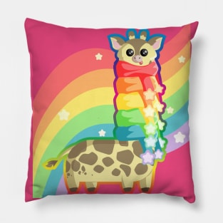 Rainbow Giraffe Pillow