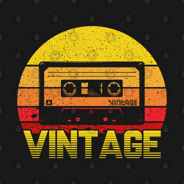 Cassette Tape Retro Vintage by DARSHIRTS