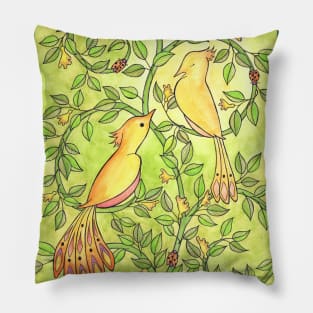 Budding birds romance Pillow