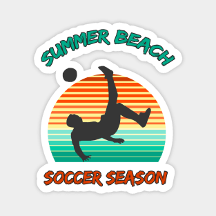 Summer Beach Soccer Season Magnet