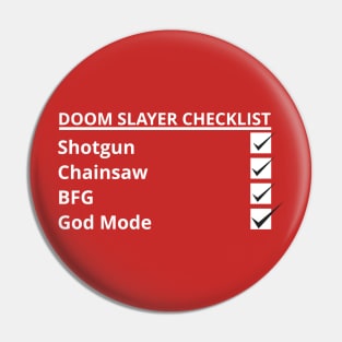 Doom Slayer Checklist | God Mode | Doom Eternal Pin