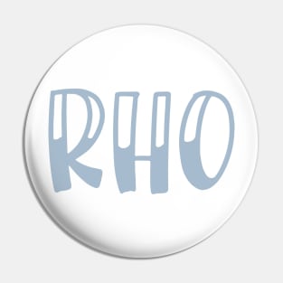 Light Blue Rho Letter Pin