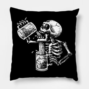 Drunk skull Pillow