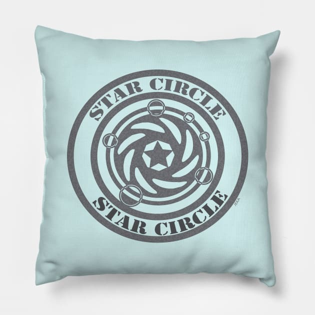 Star Circle Pillow by leeloolook