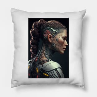 Cyberpunk Augmented Female Pillow