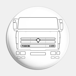 Classic Foden 4455 lorry black outline graphic Pin