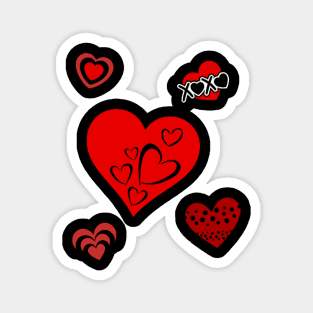 Heart Shapes Design Magnet