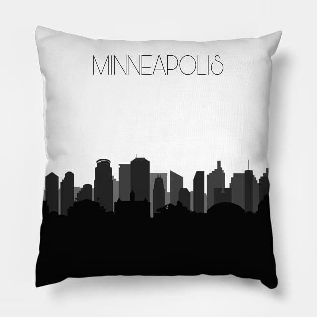 Minneapolis Skyline V2 Pillow by inspirowl