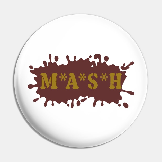 Retro MASH Logo Pin by joeysartworld