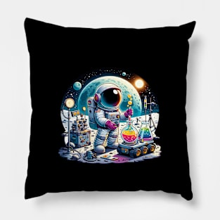 Mixing up a Universe Potion - Funny Cute Astronaut Pillow