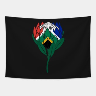 Protea Flower South Africa Flag | Classic Symbol | Howzit Hello Tapestry