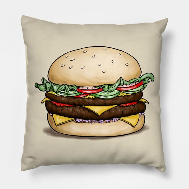 Cheeseburger Pillow by Space Penguin Studios 