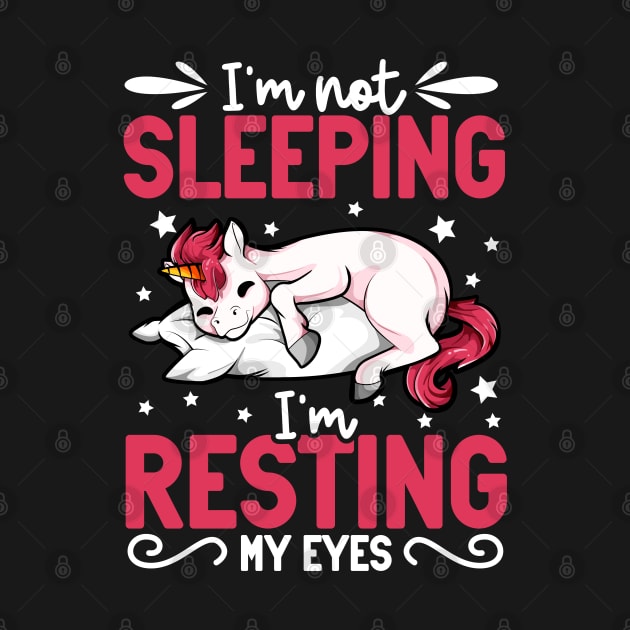 Unicorn - I'm not sleeping I'm resting my eyes by Modern Medieval Design