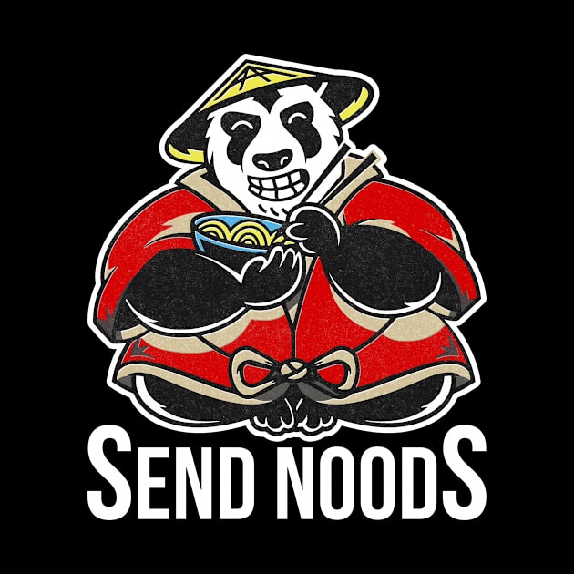 Send Noods Funny Panda Eating Noodles by SpacemanTees