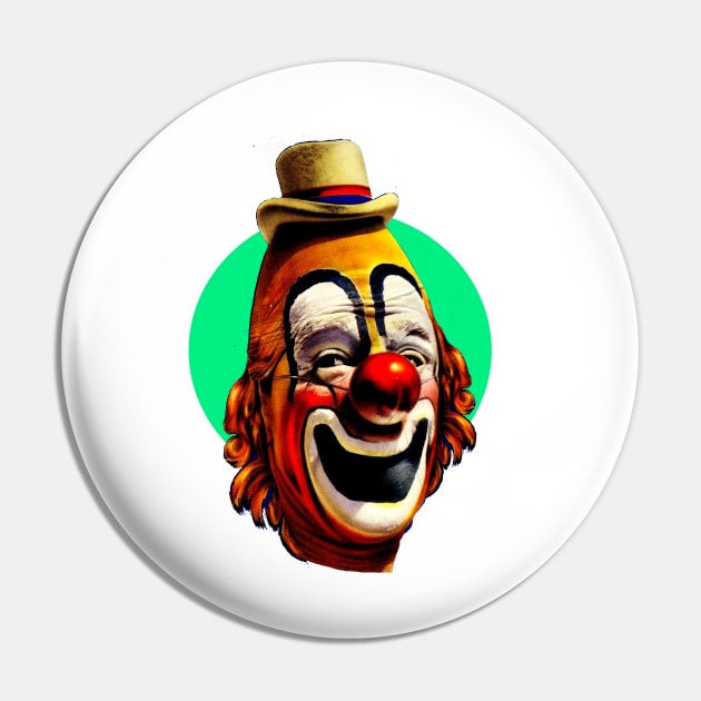 Old circus traditional clown Pin by Marccelus