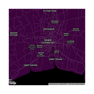 Bangkok deep purple map T-Shirt