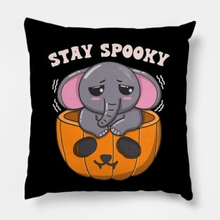 Cute Elephant Stay Spooky Pillow