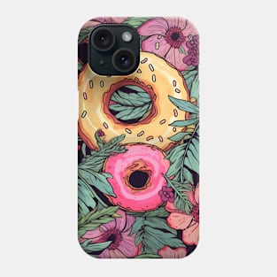 Lovely Donuts & Flowers Phone Case