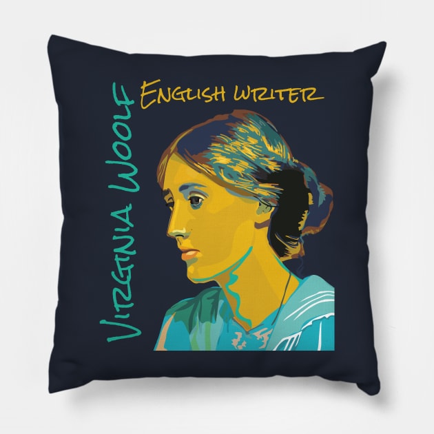 Virginia woolf Pillow by PulsePeople