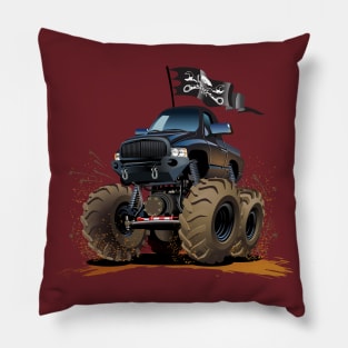 Cartoon Monster Truck Pillow