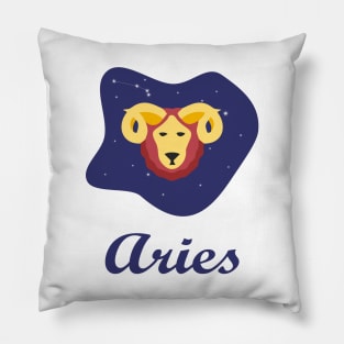 Aries Zodiac Sign Constellation Sky Pillow