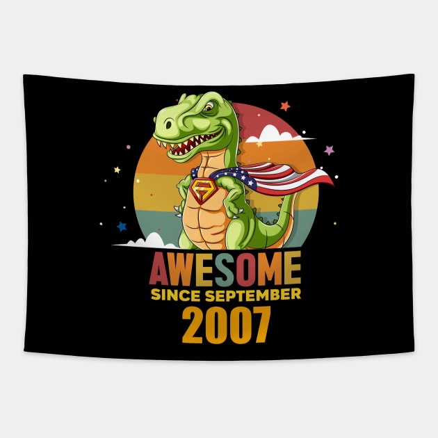 Awesome Since september 2007, Born In september 2007 Birthday Tapestry by GEMEARNARNSYAK