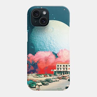 Moon Trip - Space Collage, Retro Futurism, Sci-Fi Phone Case