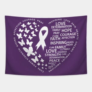 Fibromyalgia Awareness Heart Tapestry