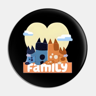 Blue Family Love Pin