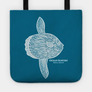 Ocean Sunfish with Common and Scientific Names - hand drawn fish Tote