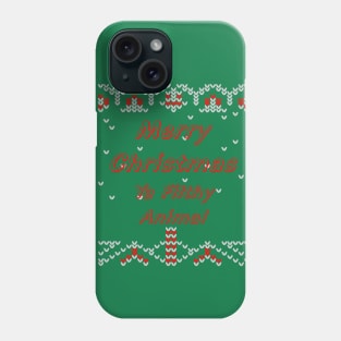 1980s retro funny ugly christmas sweater Phone Case