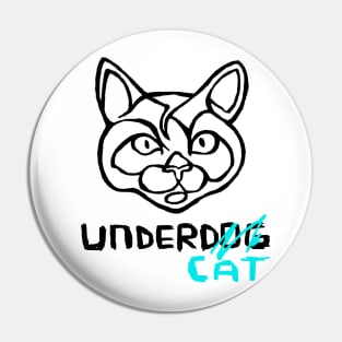 Undercat Vs Underdog, Funny Cat Joke Pin