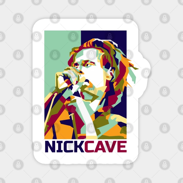 Abstract Nick Cave In WPAP Magnet by smd90