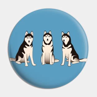 Husky Dogs Pin