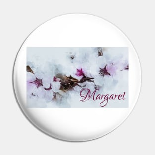 Cherry Blossom Designer Artwork Name Margaret Pin