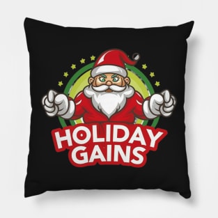 Festive Fitness: Santa’s Holiday Gains Pillow
