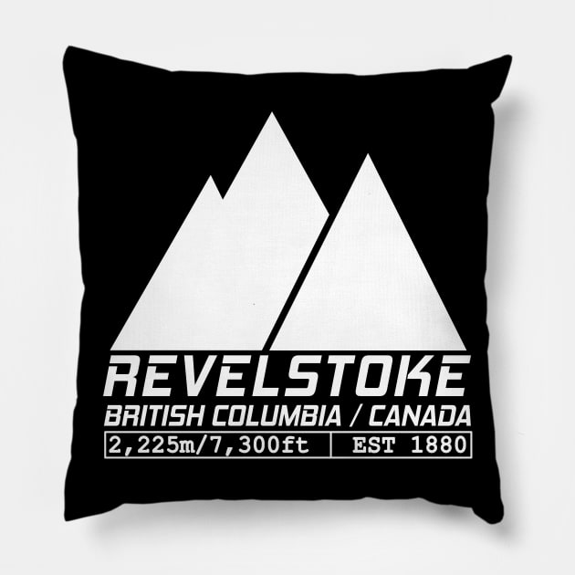 Ski Revelstoke British Columbia Canada Skiing and Snowboarding Pillow by ChrisWilson