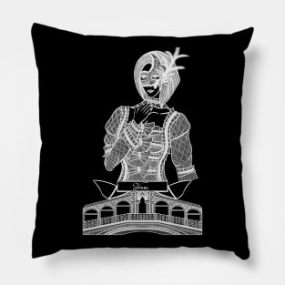 Rialto Bridge (Black version) Pillow