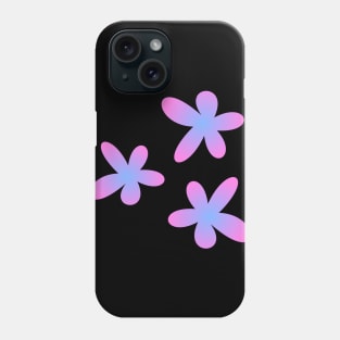 Beautiful pink blue floral pattern Phone Case