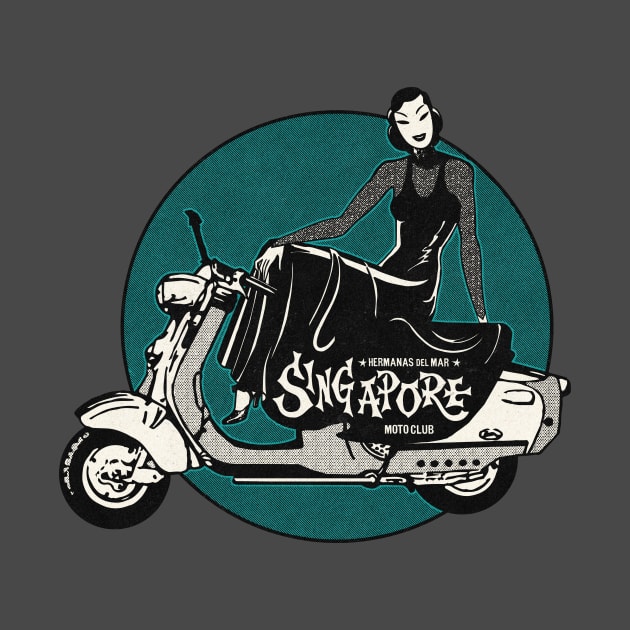 Vintage Singapore Ladies Moto Club by Kujo Vintage