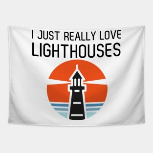 I Just Really Love Lighthouses Tapestry