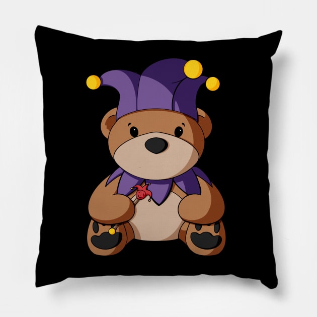 Court Jester Teddy Bear Pillow by Alisha Ober Designs