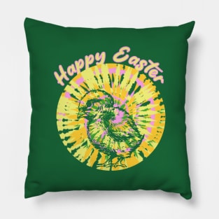 Happy Easter Tie-Dye Pillow