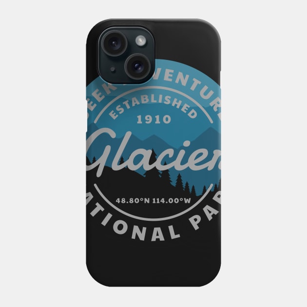 Glacier National Park Retro Phone Case by roamfree