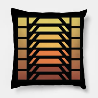 “Dimensional Stairway (No.1)” - V.5 Brown - (Geometric Art) (Dimensions) - Doc Labs Pillow