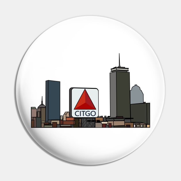 Boston Skyline Pin by Sci-Emily