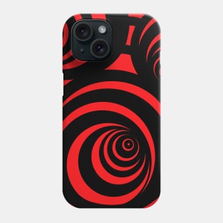 3 Dimensional Black Spiral Phone Case